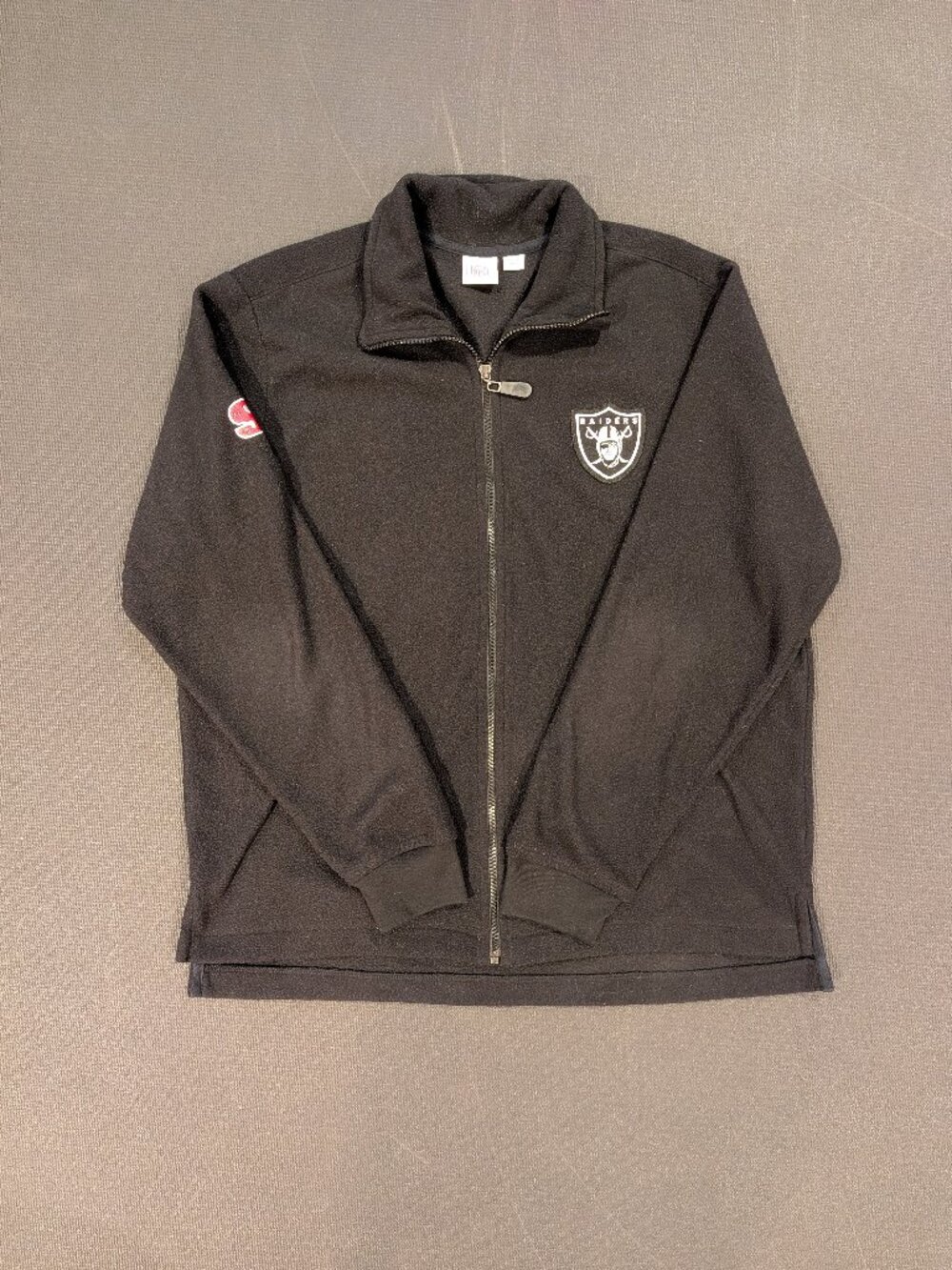 NFL Sports Illustrated Las Vegas Raiders Full Zip Fleece Black Mens XL Casual